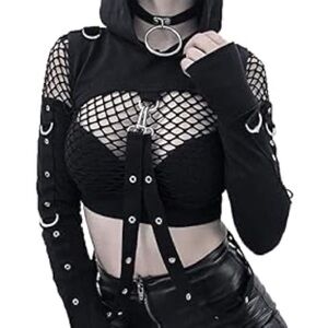 Black Gothic Crop Top